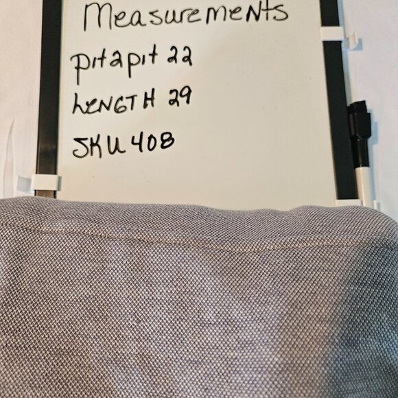 Harriton Men Stain Repel Workshirt Medium Light Charcoal Button Down Long Sleeve - Picture 8 of 8